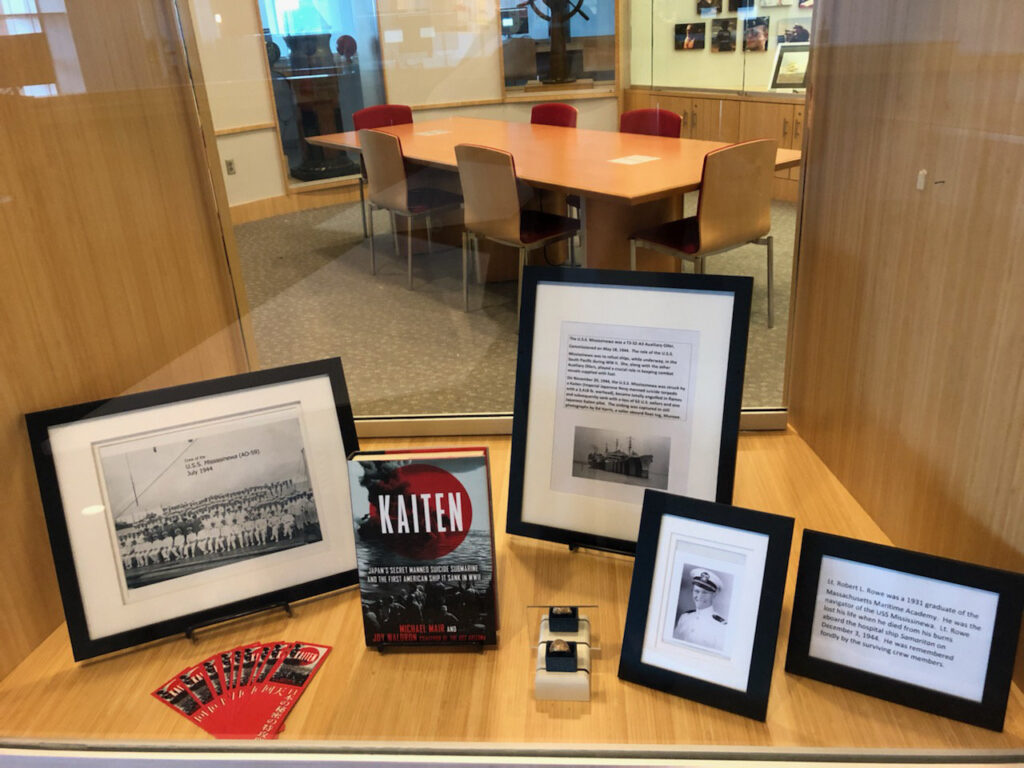 Mass. Maritime Academy display for Lt. Robert Rowe