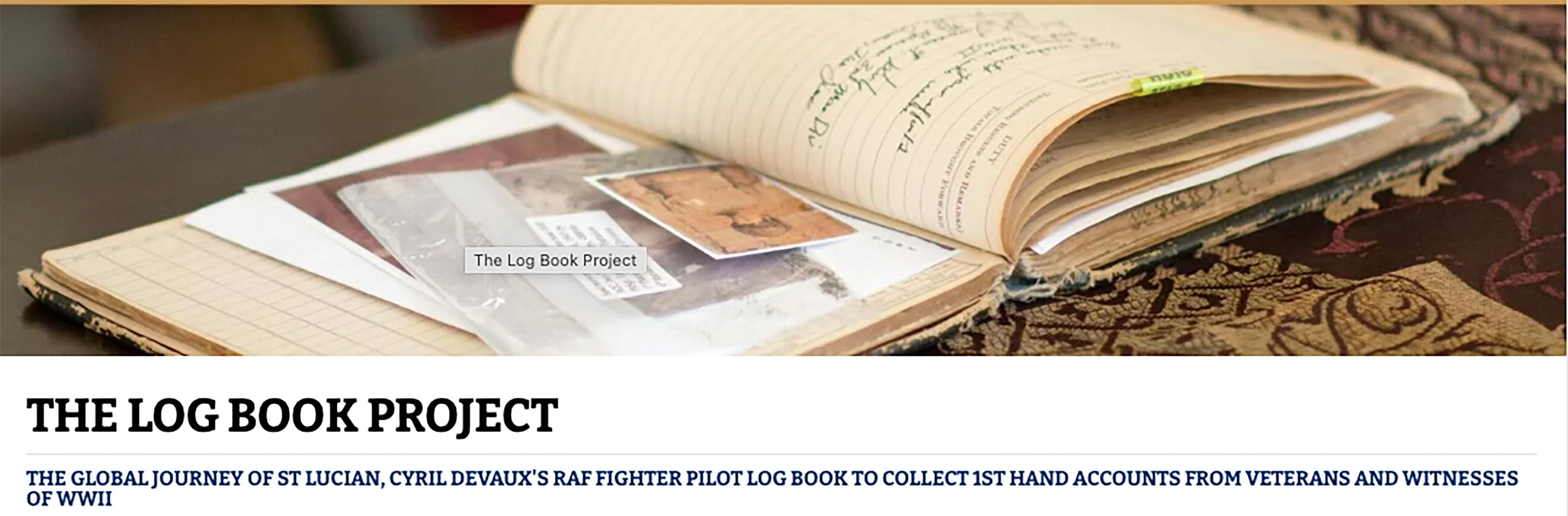 The Log Book Project site header