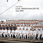 USS Mississinewa AO-59 crew - colorized