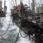Refueling-USS Intrepid-Colorized