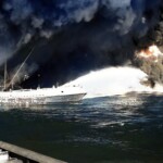 Water sprayed on AO59 amidst smoke 2- colorized (Sid Harris)