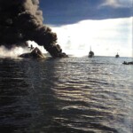 Final pic of AO59 sinking - colorized (Sid Harris)